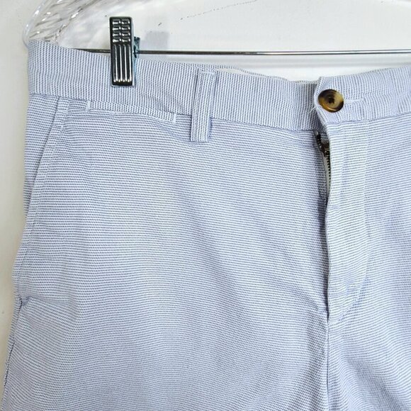 Old Navy Men's Ultimate Slim Micro-Stripe Chino Shorts Mini Blue Size 34 - Picture 8 of 8
